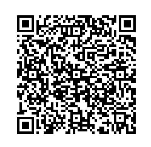 Black and white QR code square with position markers in corners for scanning